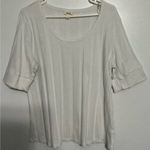 a.n.a Women's White Short Sleeve Tee